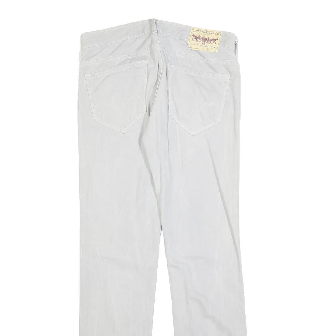 LEVI'S 519 Mens Slim White Jeans Denim Medium W30 L32 Classic Cotton Blend