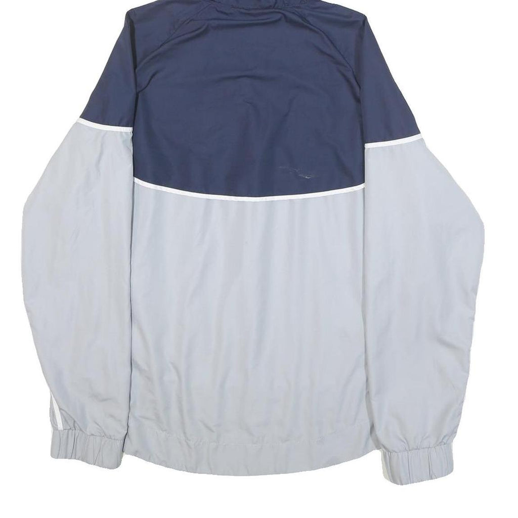 NIKE Womens Navy Blue & White Colourblock Hooded Jacket XL Polyester Zip