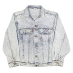 RUFFINI Womens Blue Denim Jacket L Cotton Button Classic Casual Outerwear