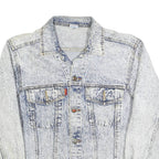RUFFINI Womens Blue Denim Jacket L Cotton Button Classic Casual Outerwear