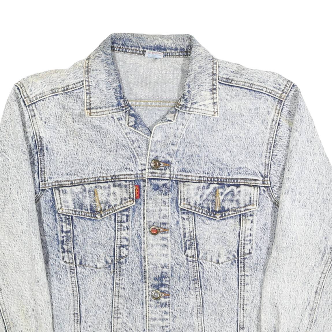 RUFFINI Womens Blue Denim Jacket L Cotton Button Classic Casual Outerwear