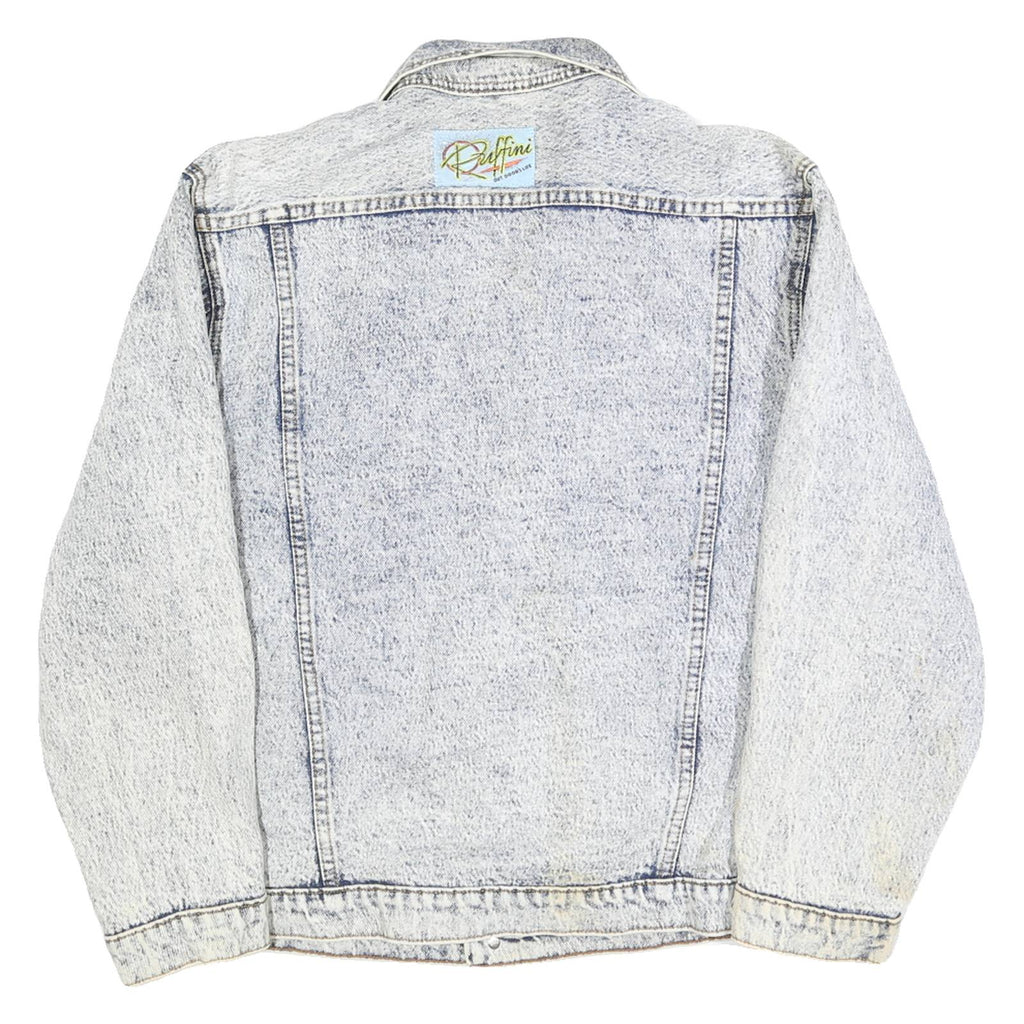 RUFFINI Womens Blue Denim Jacket L Cotton Button Classic Casual Outerwear