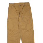 CARHARTT Mens Regular Workwear Beige Polyester Blend Trousers W33 L30 Durable