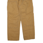 CARHARTT Mens Regular Workwear Beige Polyester Blend Trousers W33 L30 Durable
