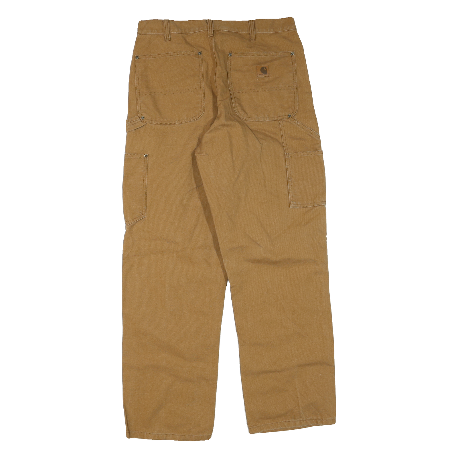 CARHARTT Mens Regular Workwear Beige Polyester Blend Trousers W33 L30 Durable