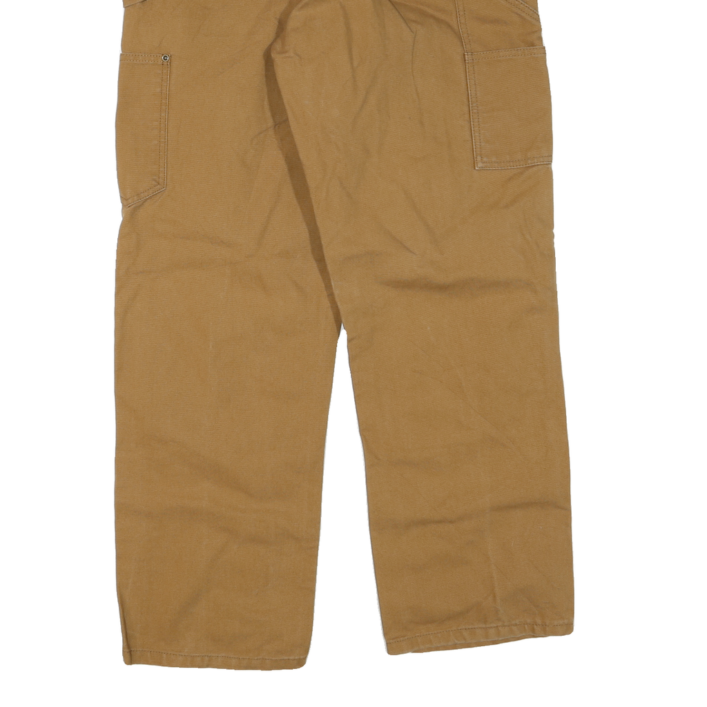 CARHARTT Mens Regular Workwear Beige Polyester Blend Trousers W33 L30 Durable