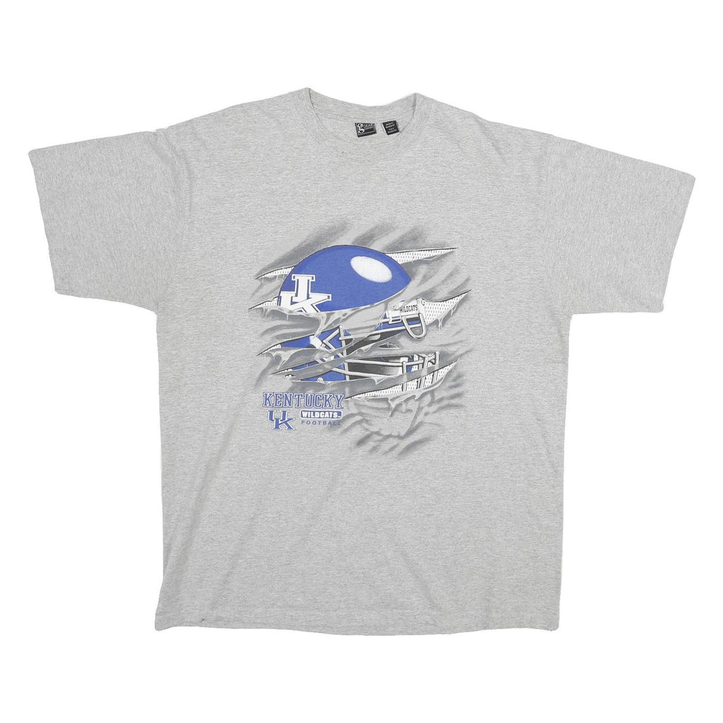 GEARSPORT Mens Grey Cotton Kentucky Wildcats Graphic T-Shirt M Short Sleeve Crew