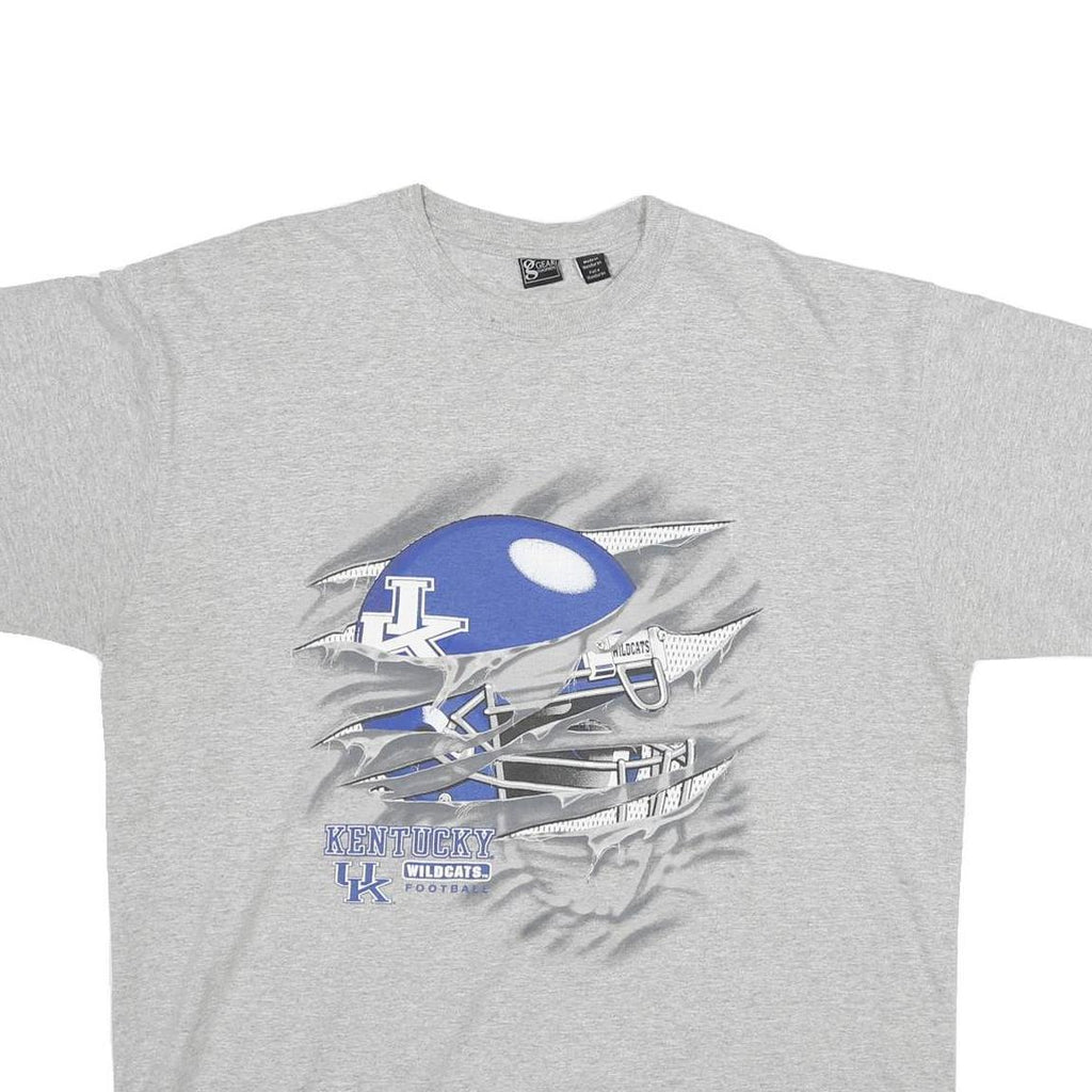 GEARSPORT Mens Grey Cotton Kentucky Wildcats Graphic T-Shirt M Short Sleeve Crew