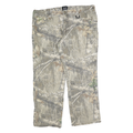 REAL TREE Mens Cotton Blend Camouflage Regular Fit Straight Trousers W38 L30