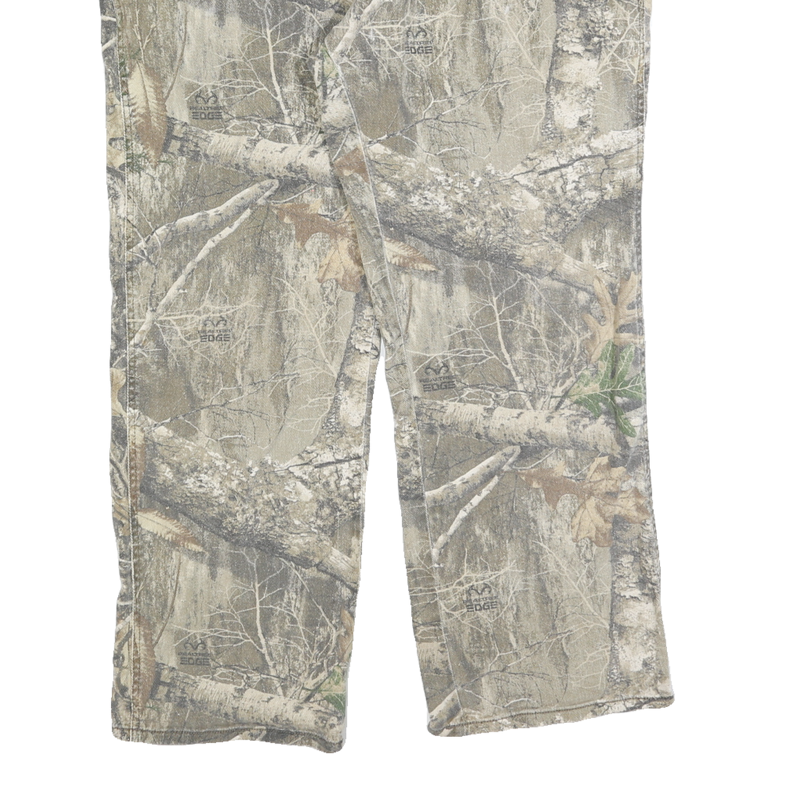REAL TREE Mens Cotton Blend Camouflage Regular Fit Straight Trousers W38 L30