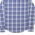 ST DIEGO Mens Blue & White Check Shirt M Casual Cotton Blend Long Sleeve