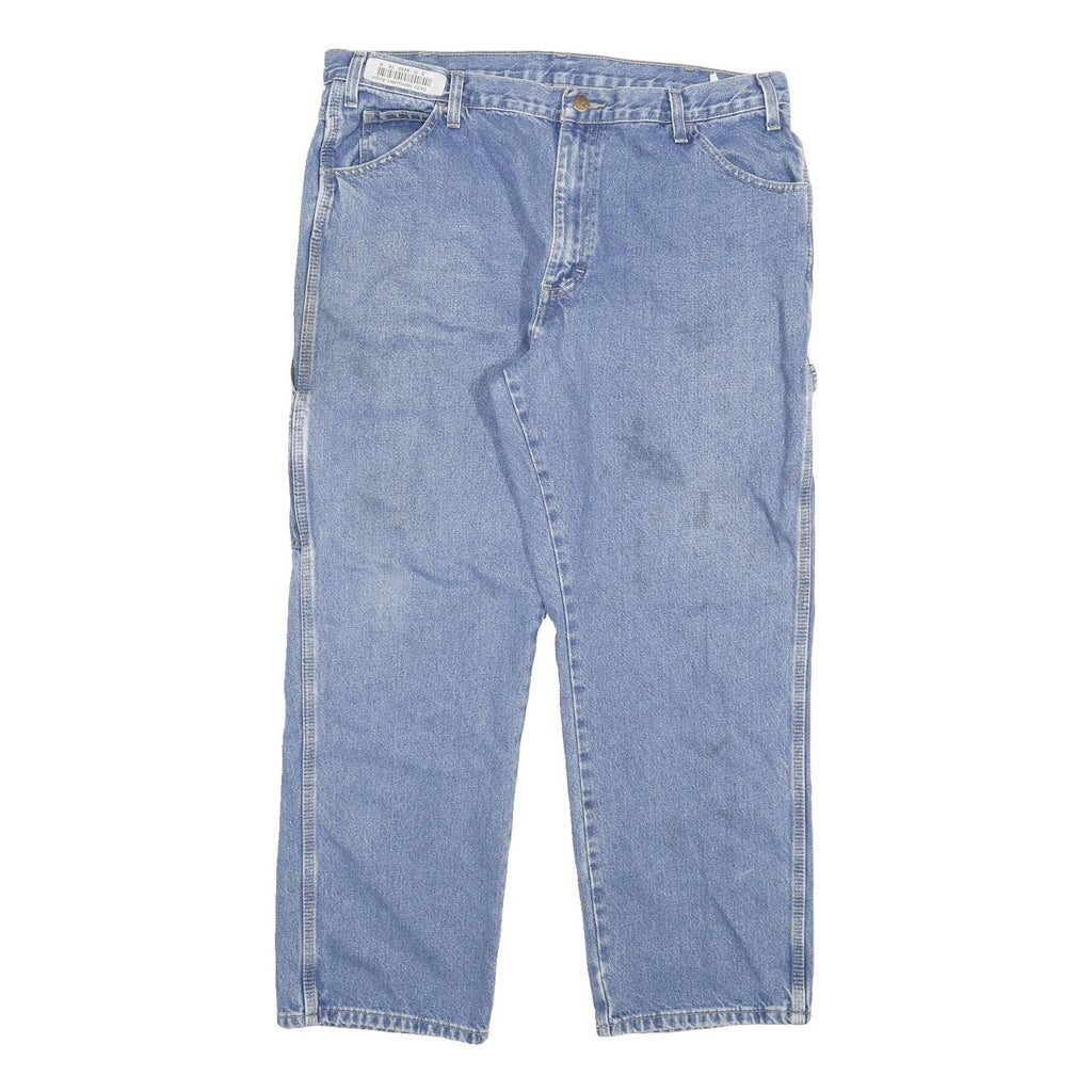 DICKIES Mens Jeans Blue Regular Straight Denim Medium W36 L28 Workwear