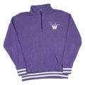 CHAMPION Womens Sweatshirt Purple 1/4 Zip M