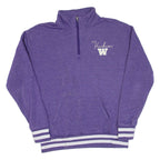 CHAMPION Womens Sweatshirt Purple 1/4 Zip M