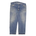 DICKIES Mens Jeans Blue Regular Straight Denim Medium W46 L32 Workwear Zip
