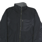 NIKE Mens Black & Grey Zip Jacket M Polyester Blend Sportswear Casual