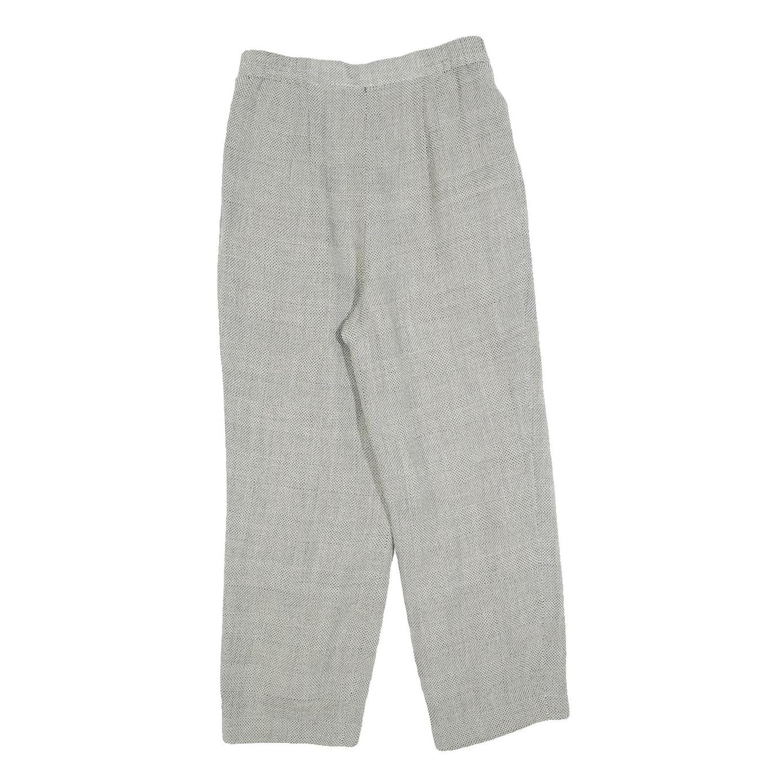 SAN JUAN Womens Grey Regular Fit Straight Leg Trousers W25 L23 Smart Casual