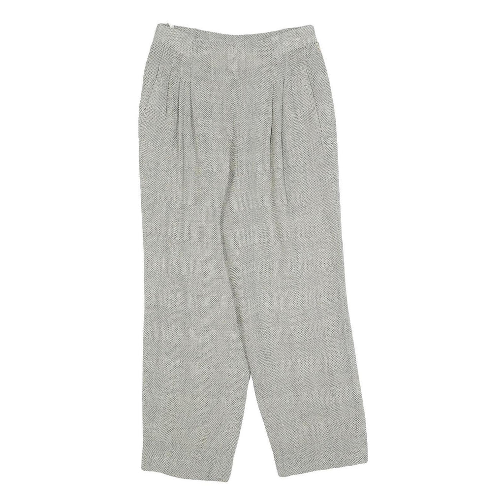 SAN JUAN Womens Grey Regular Fit Straight Leg Trousers W25 L23 Smart Casual