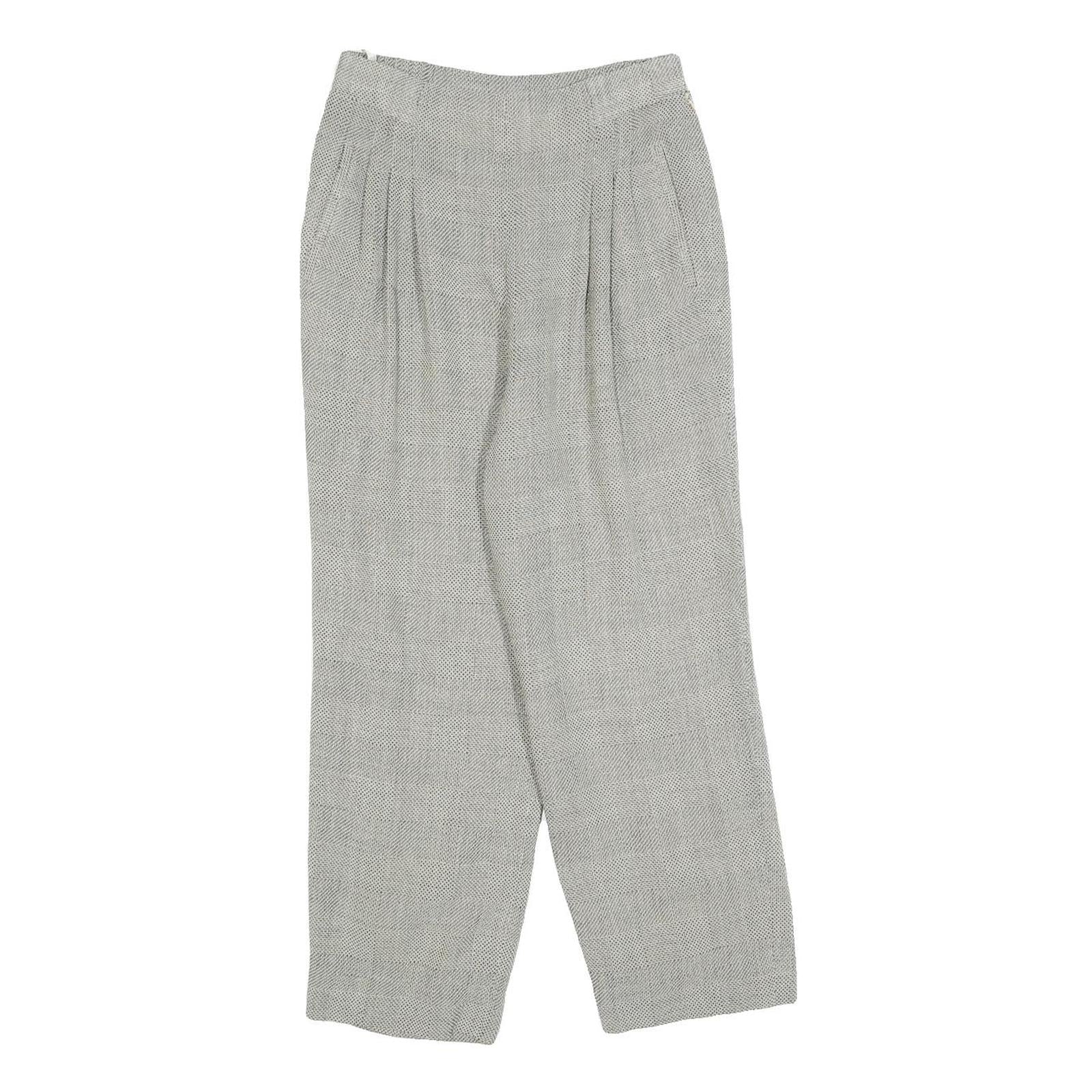 SAN JUAN Womens Grey Regular Fit Straight Leg Trousers W25 L23 Smart Casual