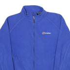 BERGHAUS Mens Blue Jacket S Polyester Plain Zip Outdoor Casual Lightweight