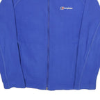 BERGHAUS Mens Blue Jacket S Polyester Plain Zip Outdoor Casual Lightweight