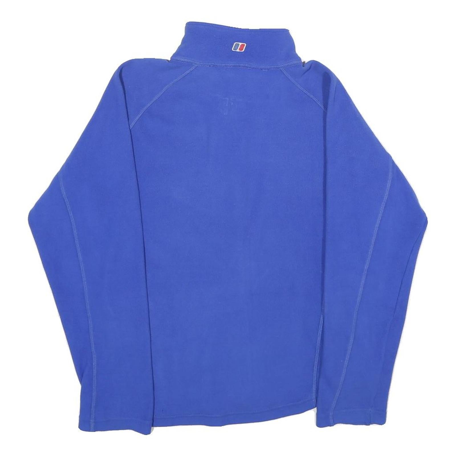 BERGHAUS Mens Blue Jacket S Polyester Plain Zip Outdoor Casual Lightweight