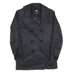 G-STAR Womens Black Jacket M Cotton Blend Button Closure Double Breasted Classic