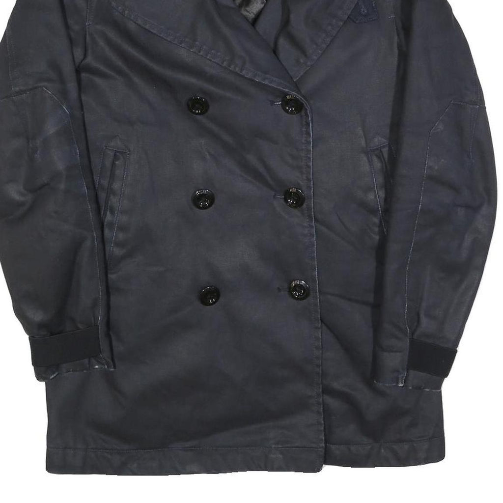 G-STAR Womens Black Jacket M Cotton Blend Button Closure Double Breasted Classic