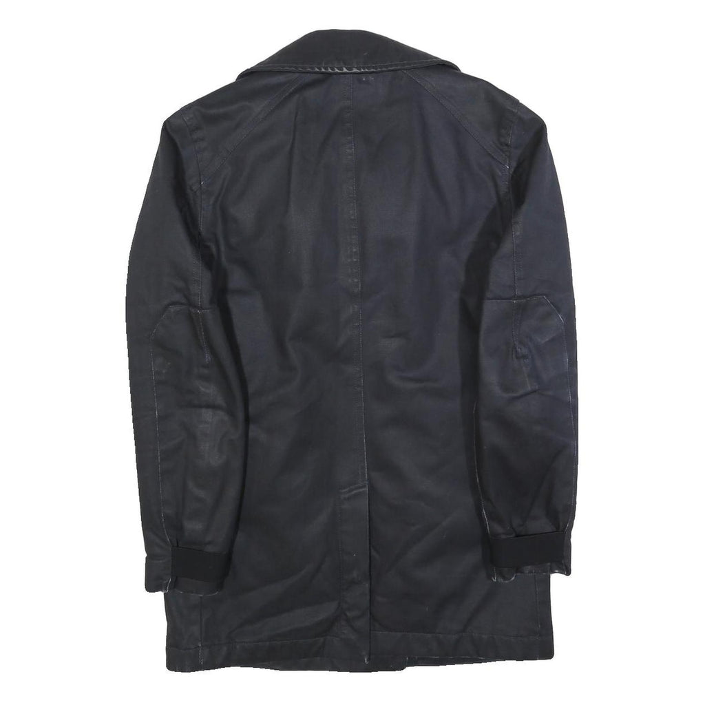 G-STAR Womens Black Jacket M Cotton Blend Button Closure Double Breasted Classic