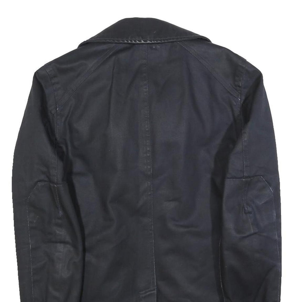 G-STAR Womens Black Jacket M Cotton Blend Button Closure Double Breasted Classic