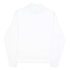 NIKE Court Womens White Jacket L Polyester Plain Zip Track Sportswear Casual