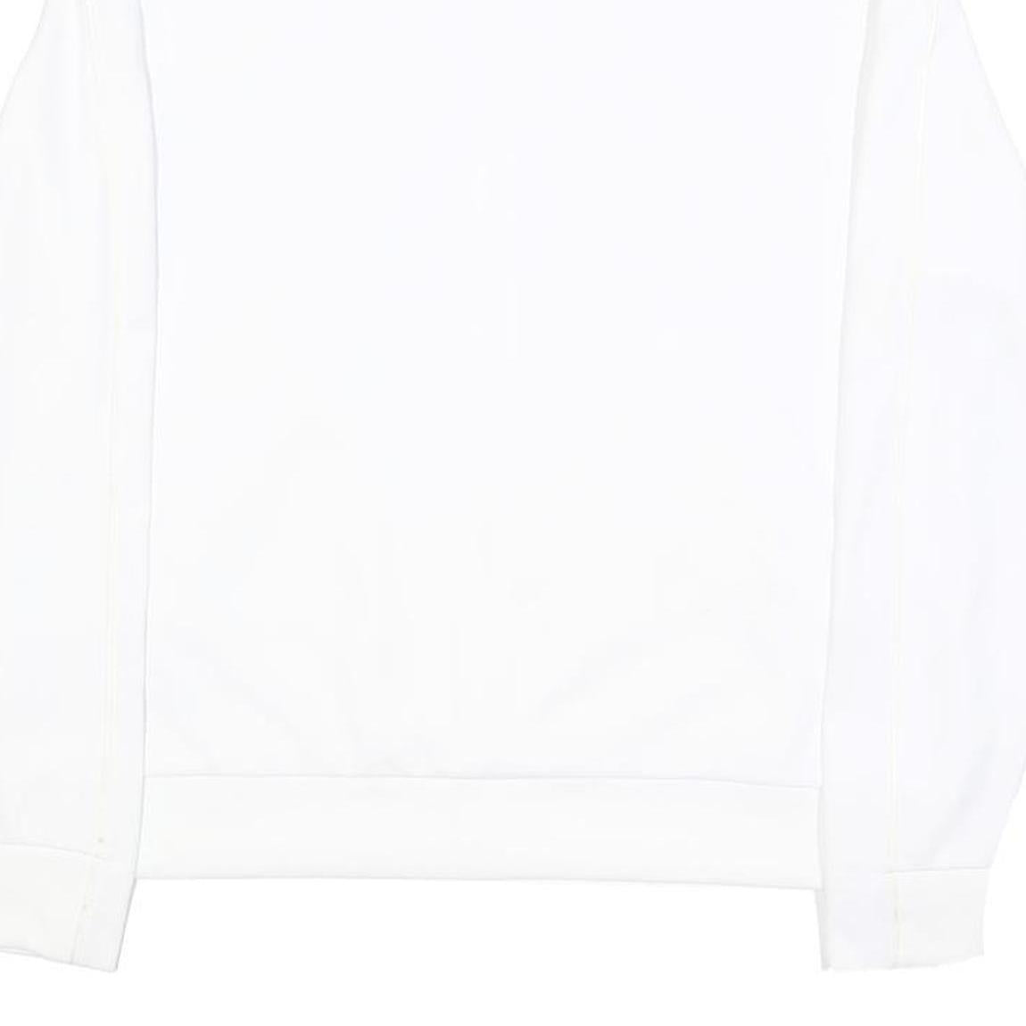 NIKE Court Womens White Jacket L Polyester Plain Zip Track Sportswear Casual