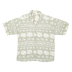 SUMMA Mens Hawaiian Shirt Green Floral XL