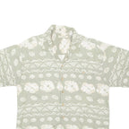 SUMMA Mens Hawaiian Shirt Green Floral XL