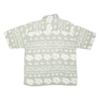 SUMMA Mens Hawaiian Shirt Green Floral XL