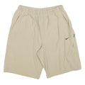 NIKE Mens Shorts Beige Casual L W30 Polyester Lightweight Zip Pocket