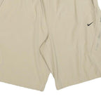 NIKE Mens Shorts Beige Casual L W30 Polyester Lightweight Zip Pocket