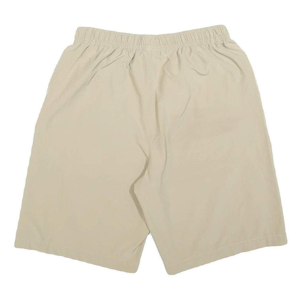 NIKE Mens Shorts Beige Casual L W30 Polyester Lightweight Zip Pocket