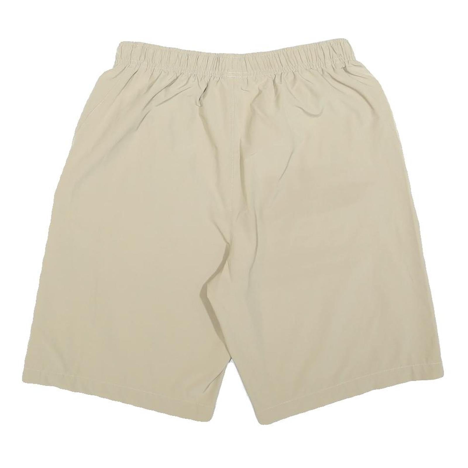 NIKE Mens Shorts Beige Casual L W30 Polyester Lightweight Zip Pocket