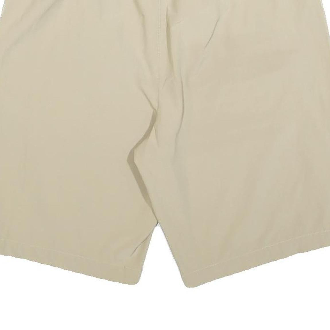 NIKE Mens Shorts Beige Casual L W30 Polyester Lightweight Zip Pocket