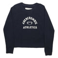 ABERCROMBIE & FITCH Womens Navy Blue Crew Neck M Sweatshirt Athletics Cotton