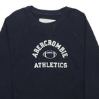 ABERCROMBIE & FITCH Womens Navy Blue Crew Neck M Sweatshirt Athletics Cotton