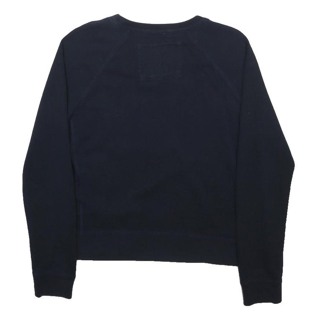 ABERCROMBIE & FITCH Womens Navy Blue Crew Neck M Sweatshirt Athletics Cotton
