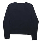 ABERCROMBIE & FITCH Womens Navy Blue Crew Neck M Sweatshirt Athletics Cotton