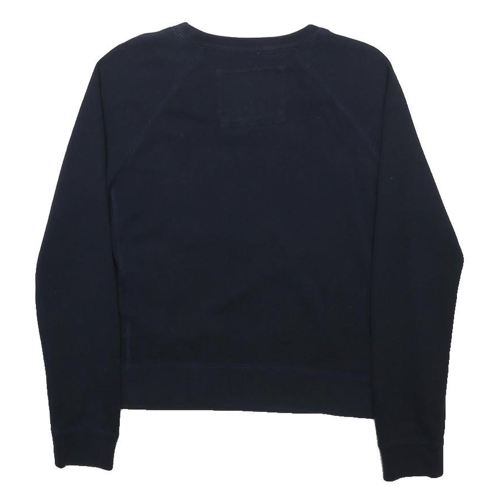ABERCROMBIE & FITCH Womens Navy Blue Crew Neck M Sweatshirt Athletics Cotton