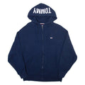 TOMMY JEANS Womens Blue Hoodie Full Zip XS