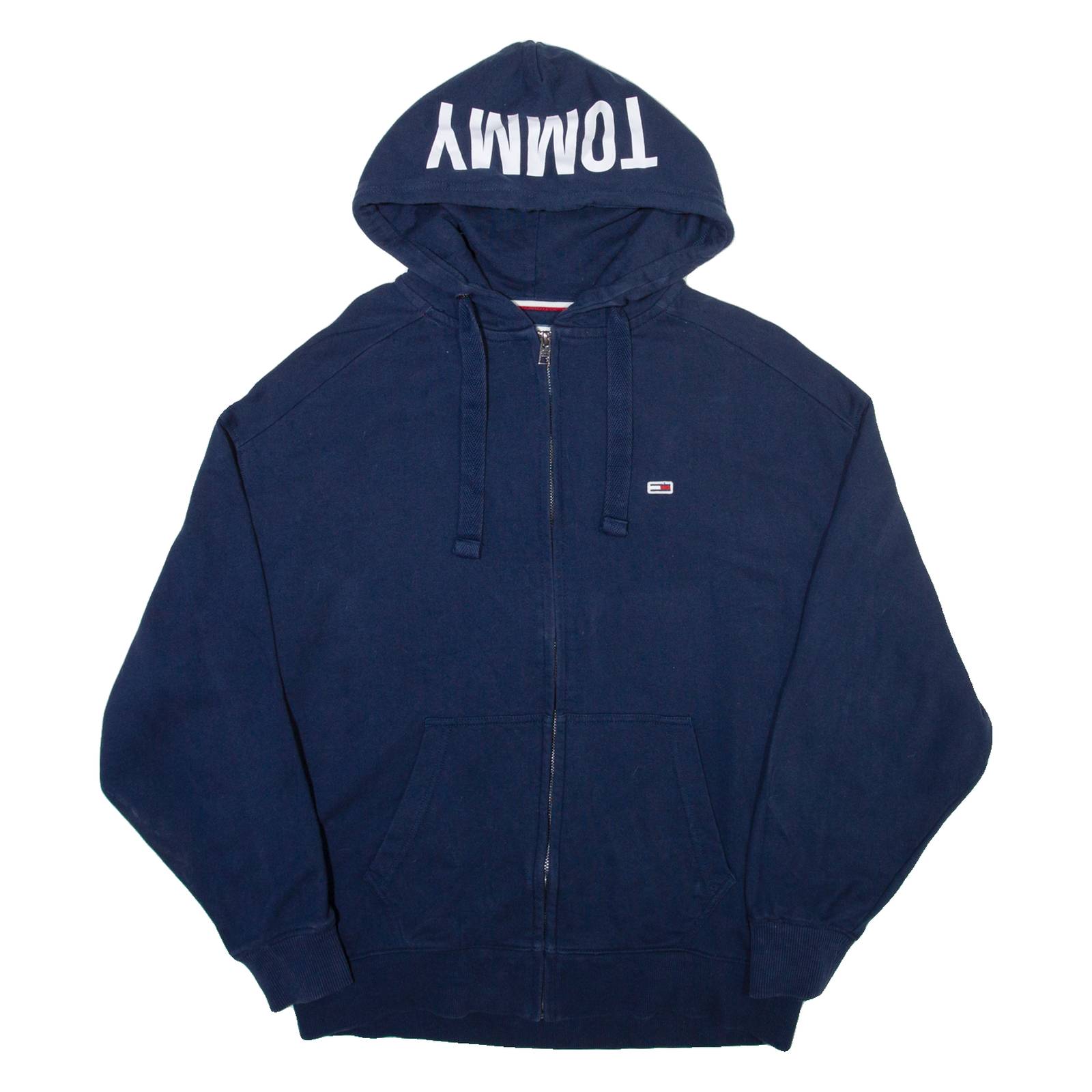 TOMMY JEANS Womens Blue Hoodie Full Zip XS