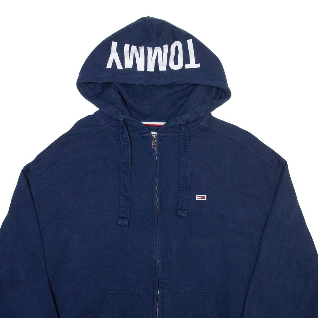 TOMMY JEANS Womens Blue Hoodie Full Zip XS