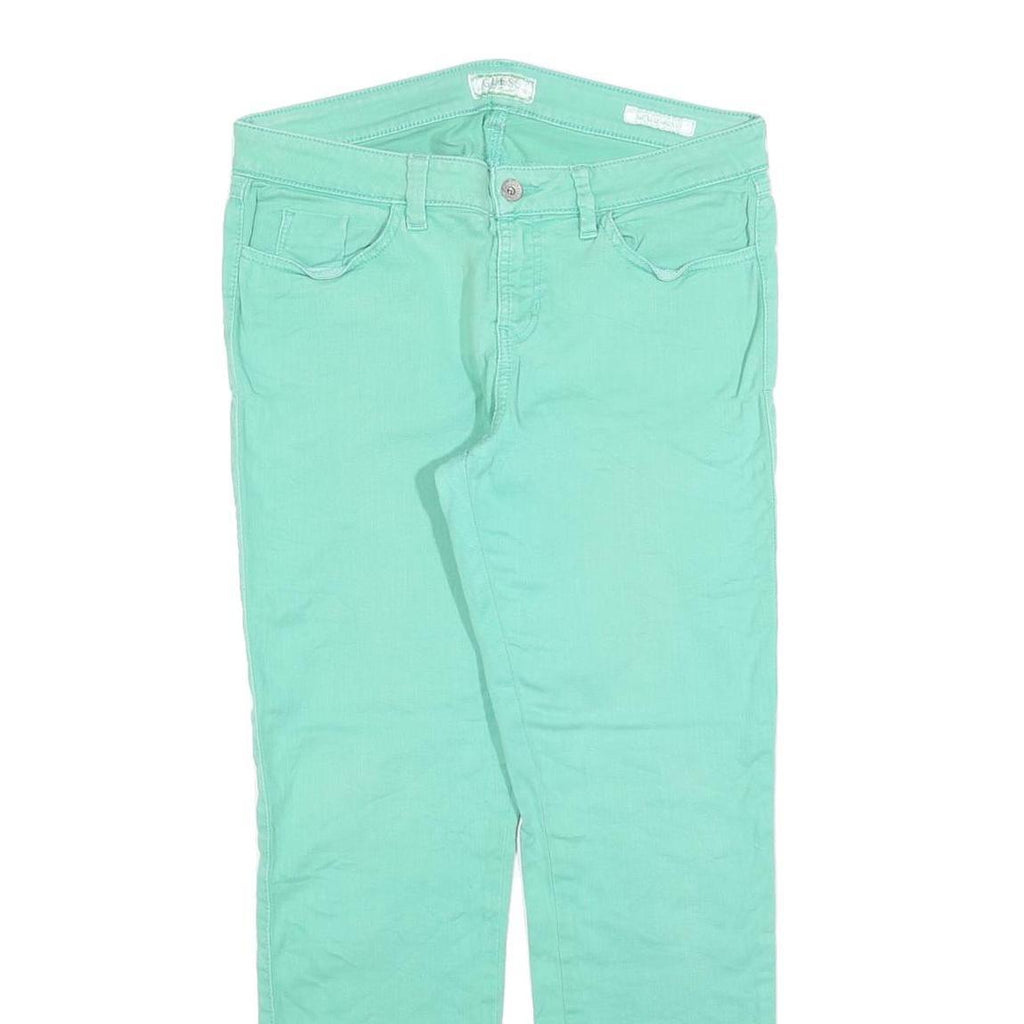 GUESS Womens Jeans Mint Regular Straight Denim W31 L28 Classic Fit Zip Closure