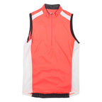 CRANE Cycling Mens T-Shirt Pink Sleeveless 1/2 Zip M